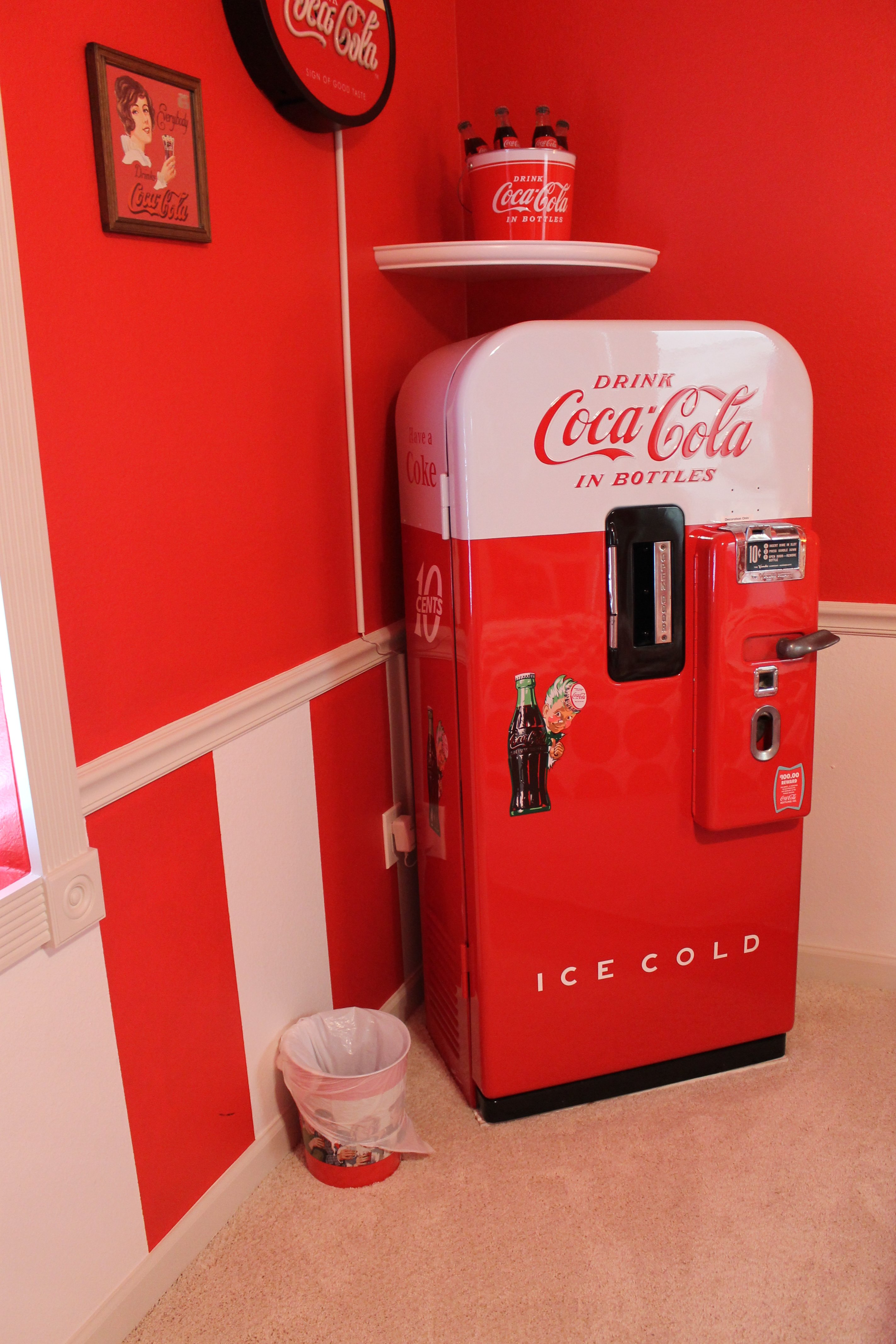 People from all over wanted to stop by a soda fountain and get a fresh glass of coke. The Sweet Escape Vacation Rental - Coca-Cola Bedroom